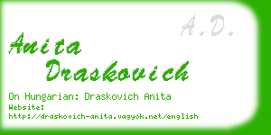 anita draskovich business card